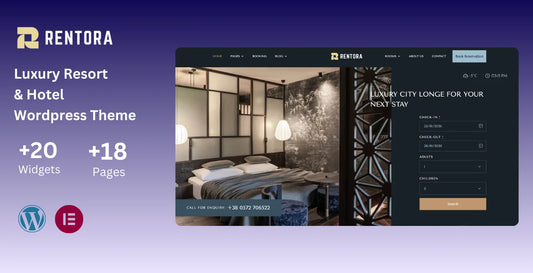 Rentora – Luxury Resort & Hotel WordPress Theme